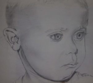 pencil drawing of a boy