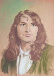 pastel portrait of a woman