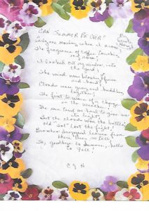 Poem with flower border
